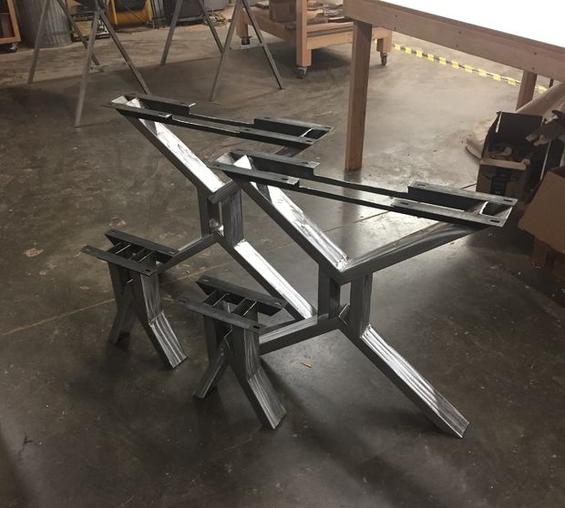 Solid board table and bench