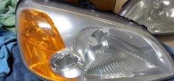 Polishing headlights with toothpaste