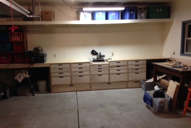 Simple desk with drawers