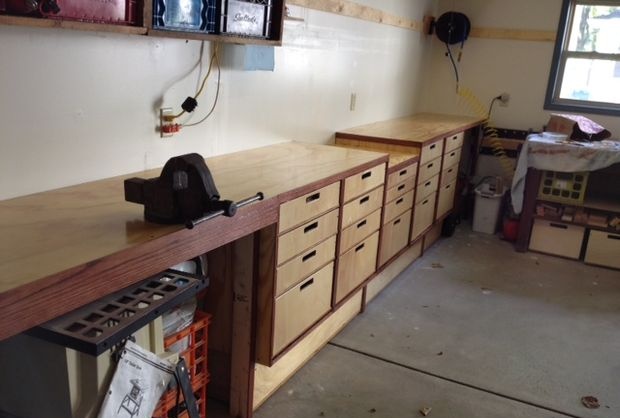 Simple desk with drawers