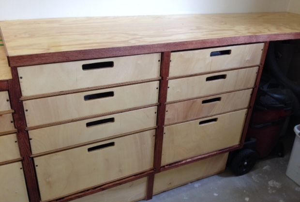 Simple desk with drawers