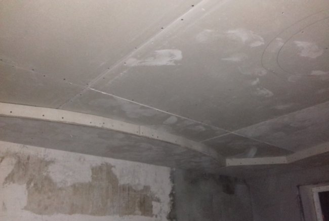 DIY plasterboard ceiling