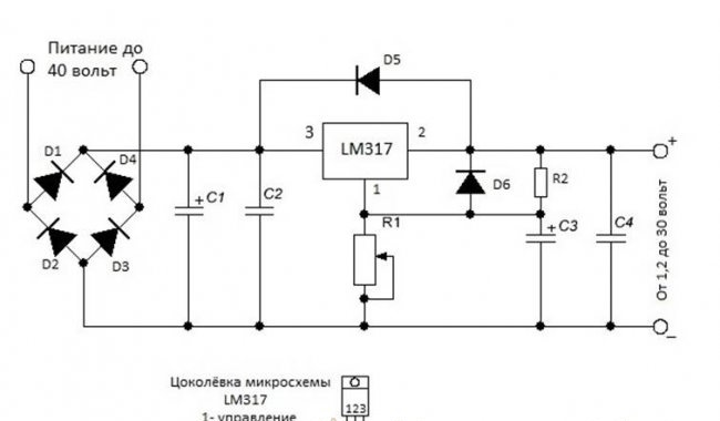 Simple regulated stabilized power supply