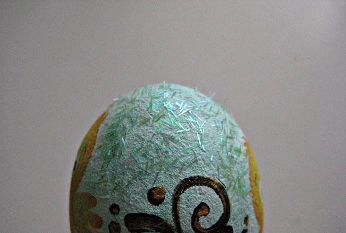 Easter souvenir made of plaster Egg on a stand