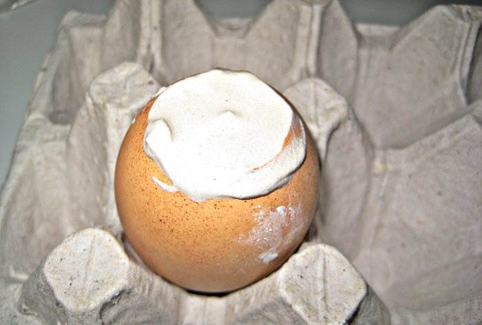 Easter souvenir made of plaster Egg on a stand