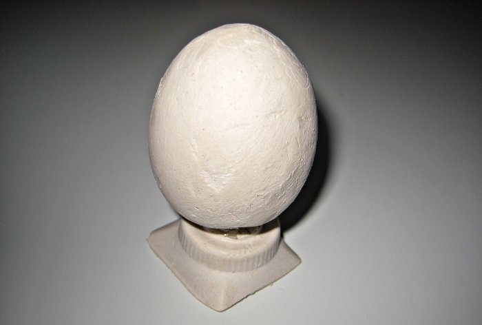 Easter souvenir made of plaster Egg on a stand