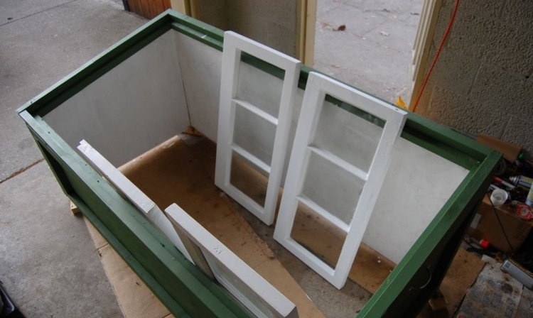 Greenhouse made from old windows