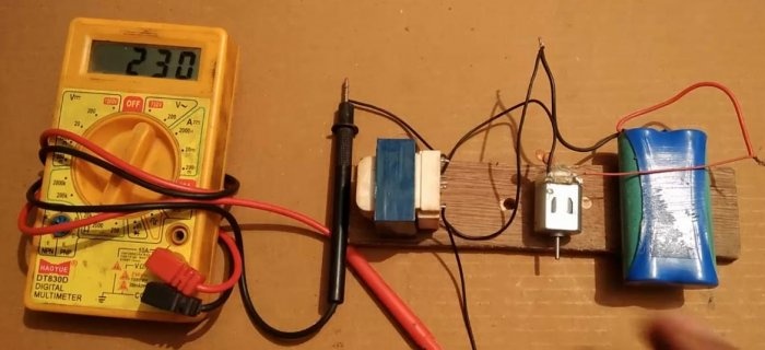 The simplest inverter from a motor