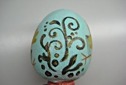 Easter souvenir made of plaster “Egg on a stand”