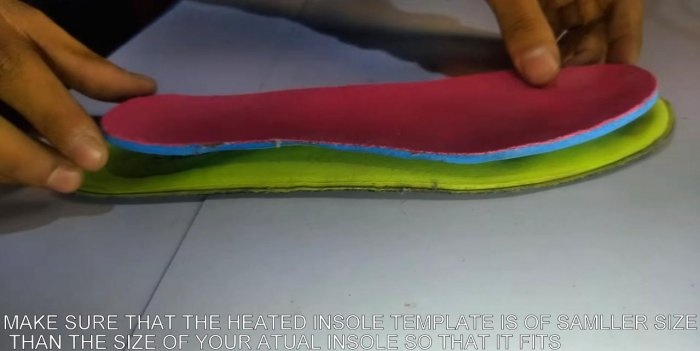 Homemade heated insoles