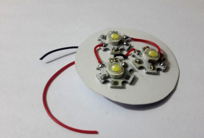 Homemade LED lamp 3 W