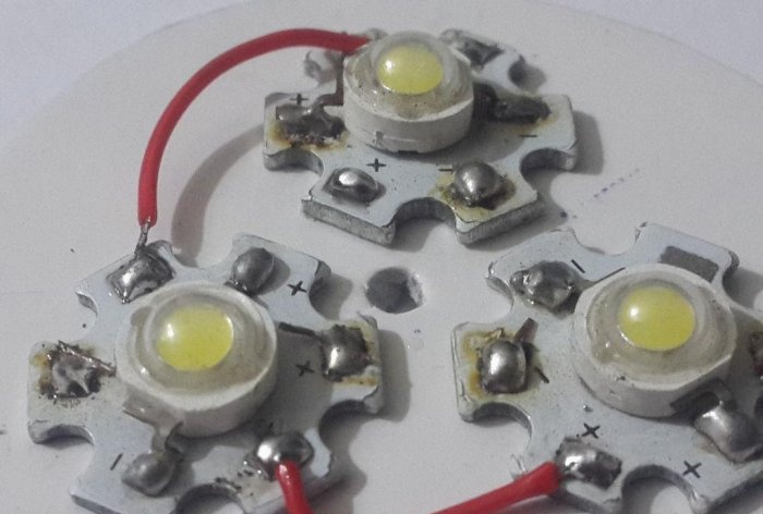 Homemade LED lamp 3 W