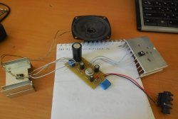 Simple transistor amplifier class "A"