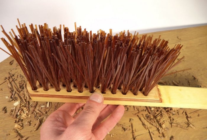 Brush made from plastic bottles