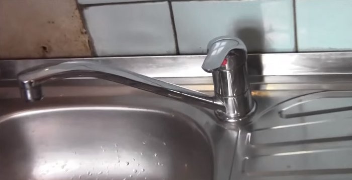 The faucet is leaking, fixing the problem