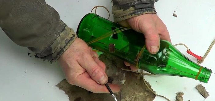 How to cut a bottle in half lengthwise