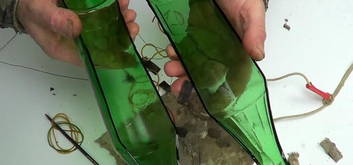 How to cut a bottle in half lengthwise