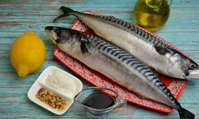 Mackerel on the grill