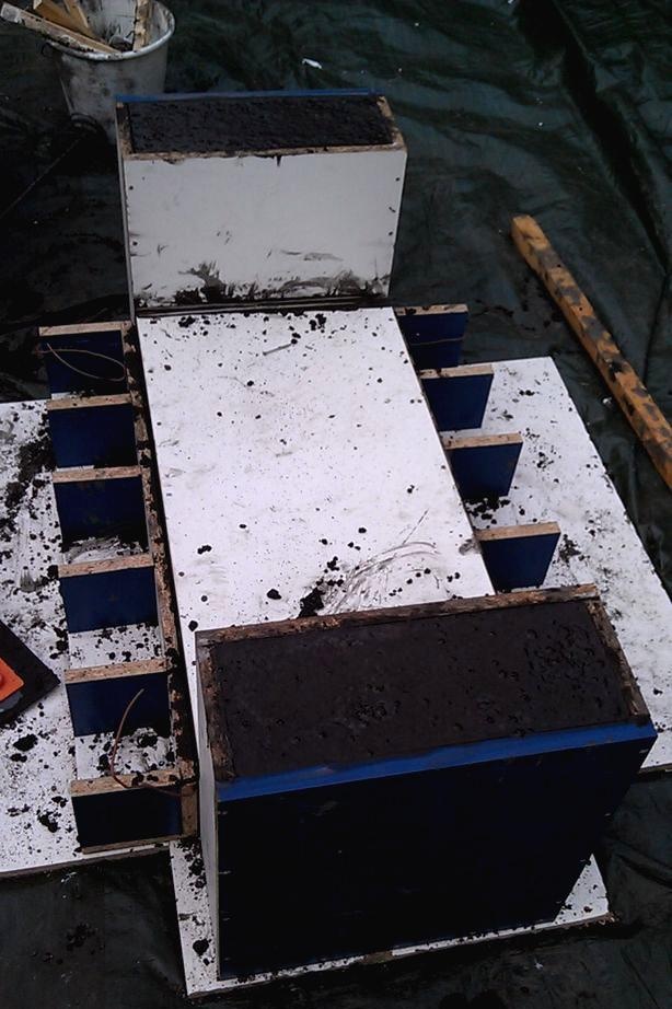 Concrete bench for the garden