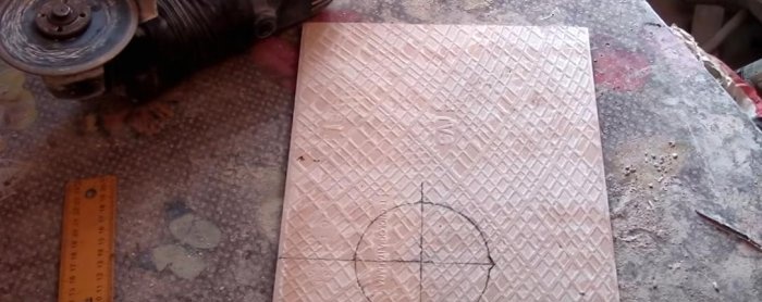 How to cut a hole in a tile with a grinder