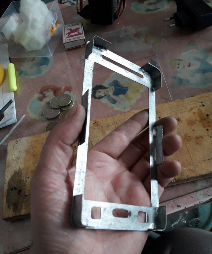 Hard steel phone case