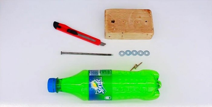 Twisted wire harness from a plastic bottle