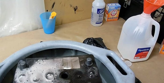 How to restore a car battery with baking soda