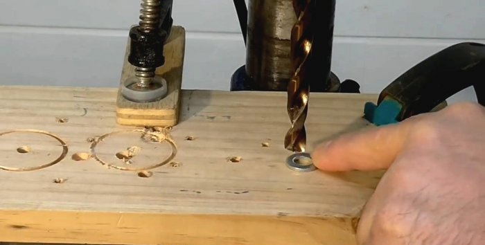 How to drill a washer straight