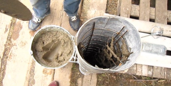 How to make a reinforced concrete post for a blow-out fence with your own hands