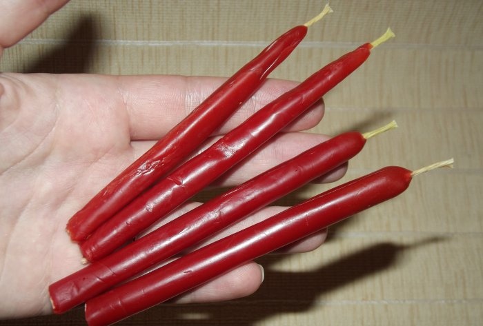 How to make red candles