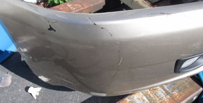 Repairing a cracked bumper