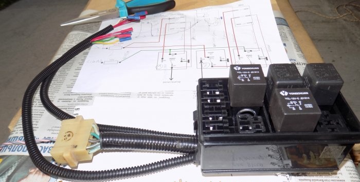 Adding a relay block to a car DRL recorder pneumatic signal