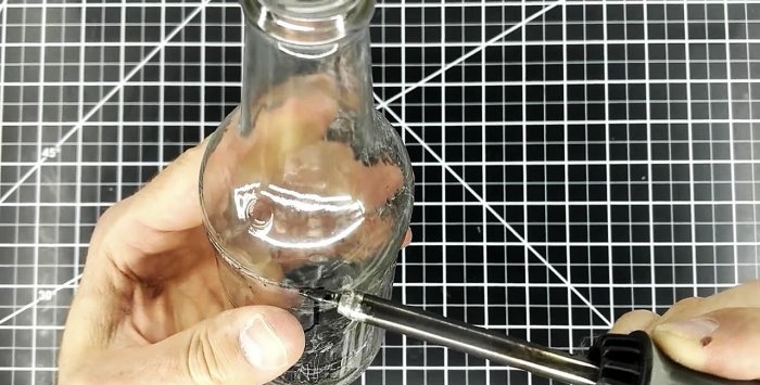 How to make any hole in a bottle using a soldering iron