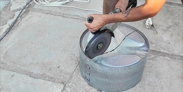 Brazier from a washing machine drum