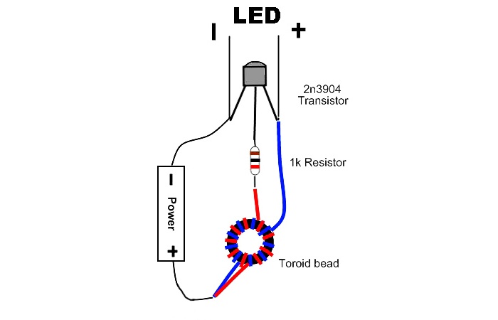 Flashlight running on water