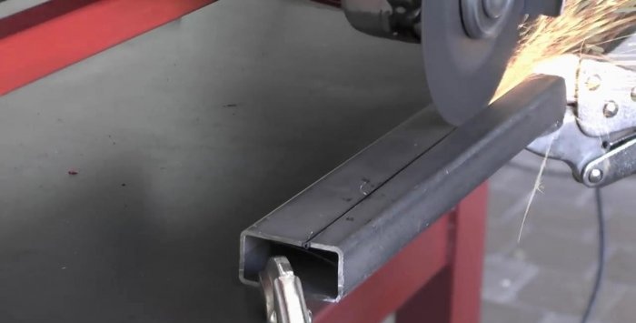 Making a long cutting stand for an angle grinder