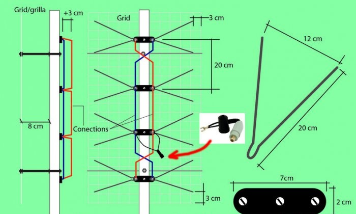 DIY outdoor digital TV antenna