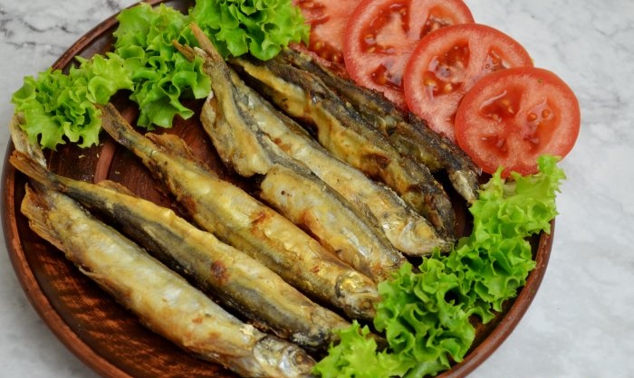 Capelin in the oven