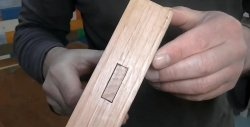 Making a tenon socket using a drilling machine