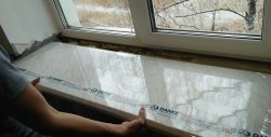 How to install a window sill if the window is already standing