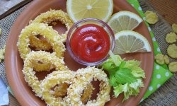 Breaded squid rings