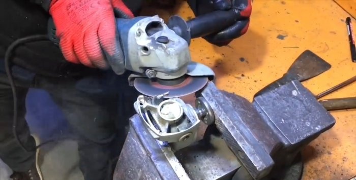 Do-it-yourself grinding cutting attachment for a screwdriver