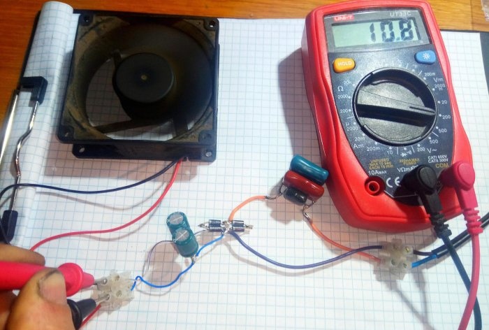 How to power a cooler for cooling an LED matrix at 220 V