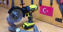 Do-it-yourself grinding and cutting attachment for a screwdriver