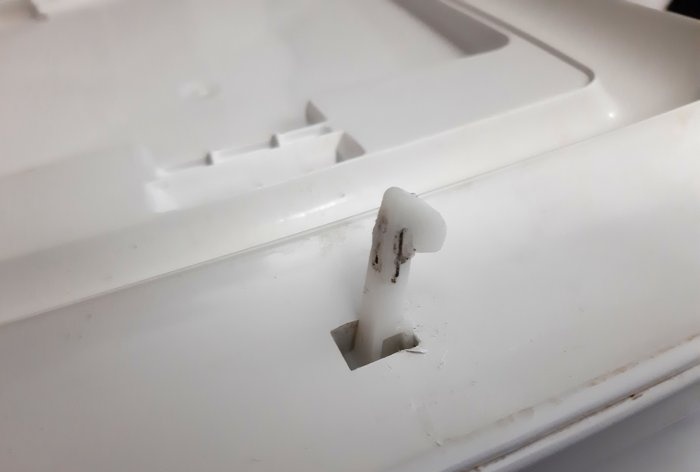 The latch broke off, how to seal it