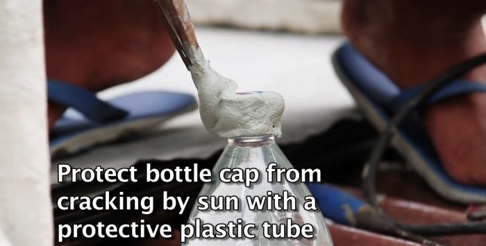 How to make a solar lamp from a bottle