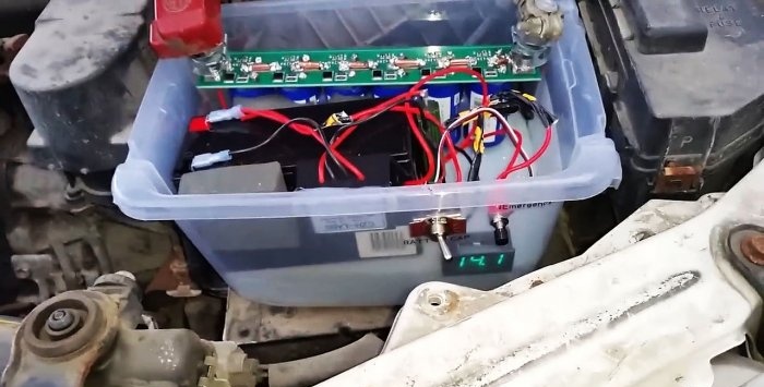 Supercapacitors instead of a battery in a car