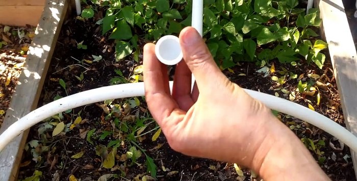 A simple greenhouse made of PVC pipes with your own hands