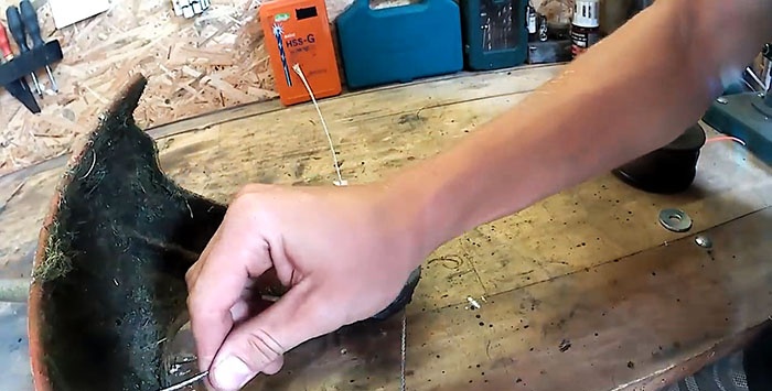 How to replace fishing line in a trimmer with steel cable