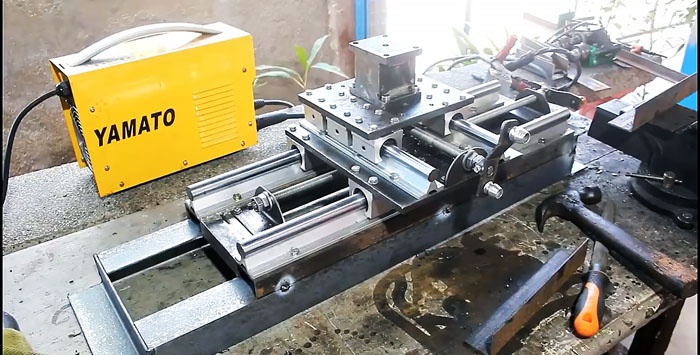 Working design of a homemade lathe